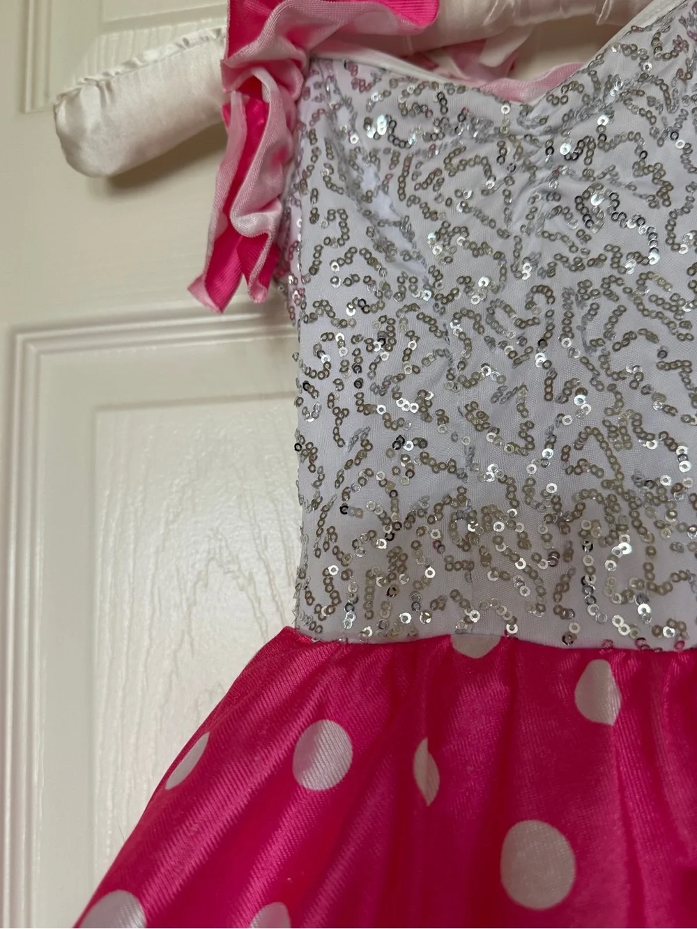 Weissman Girl’s Pink Polka Dot Sparkle Dance Costume Size XSC -extra small child